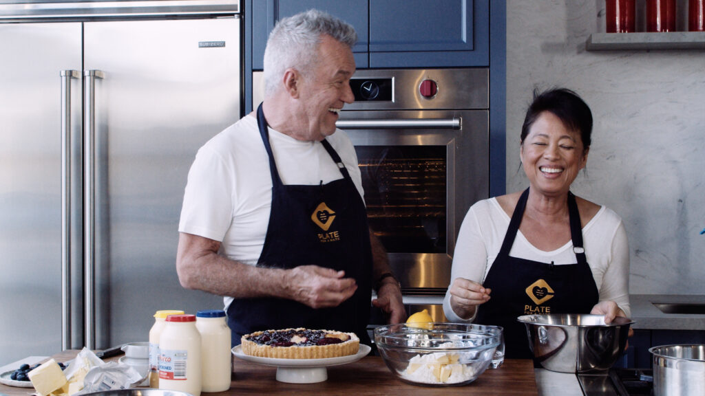 Plum, Blueberry & Walnut Tart with Jane & Jimmy Barnes