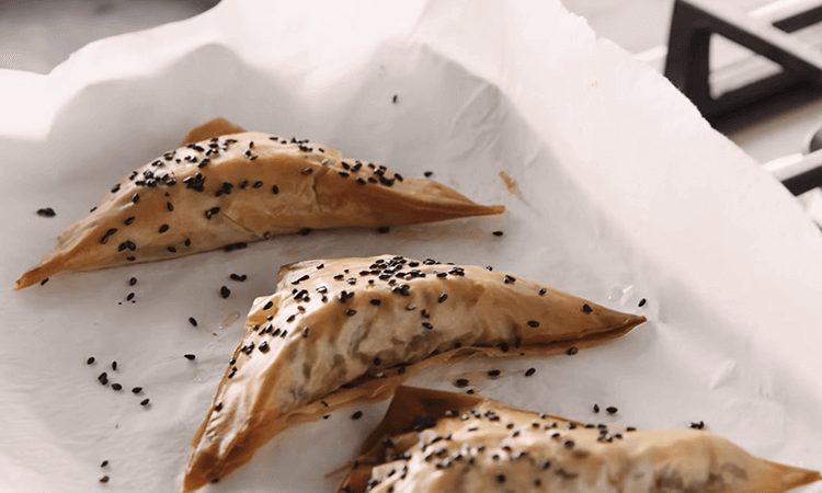 Chicken Keema Pockets with Tomato Chutney